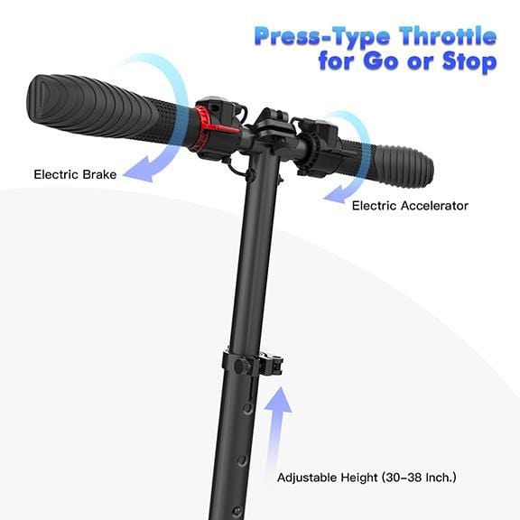 Electric Scooter S1 Foldable & Lightweight with 5.0Ah Battery for Kids in Black - The Accessories Place