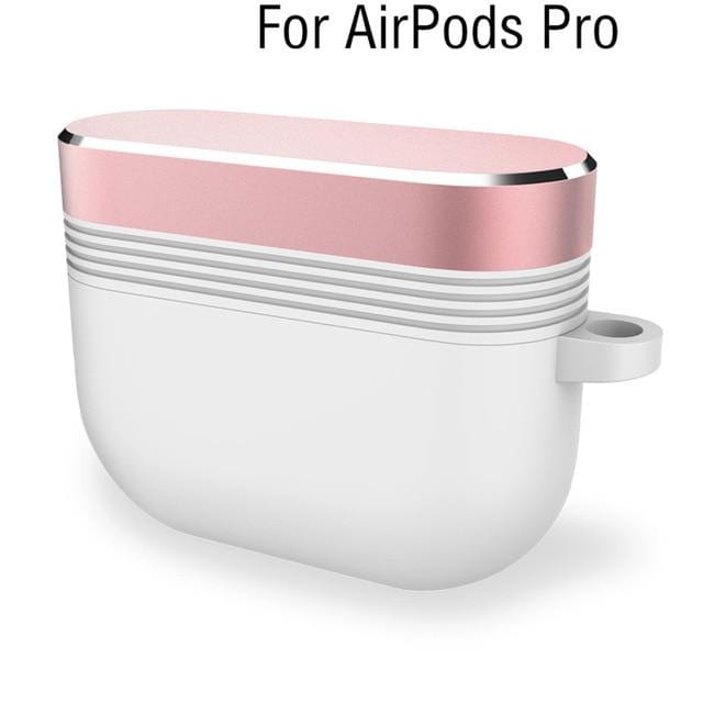For Apple Airpods Pro Case with Keychain Luxury Metal Air Pods Earphone Accessories Airpod Funda Protector Air Pods Pro Cases