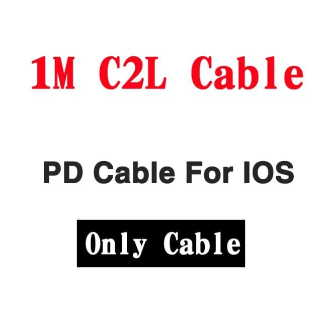 GENERIC 20W 1m USB-C Charging Data Cable for iPhone 12 11 Pro XS Max XR X 8 7 6 6S Plus SE 2020 5S 5 Fast Charger Wire Mobile Phone Cord
