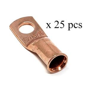 INSTALLBAY 25PCS Wire Uninsulated Ring Terminal  Copper (4x5/16) - The Accessories  Place