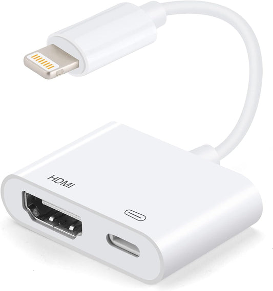 Lightning to HDMI Adapter for Iphone to TV, [Apple Mfi Certified] 1080P Digital AV Adapter 4K Sync Screen Connector Cable Compatible for Iphone 14 13 12 11 XS XR X 8 Ipad to HDTV Projector Monitor
