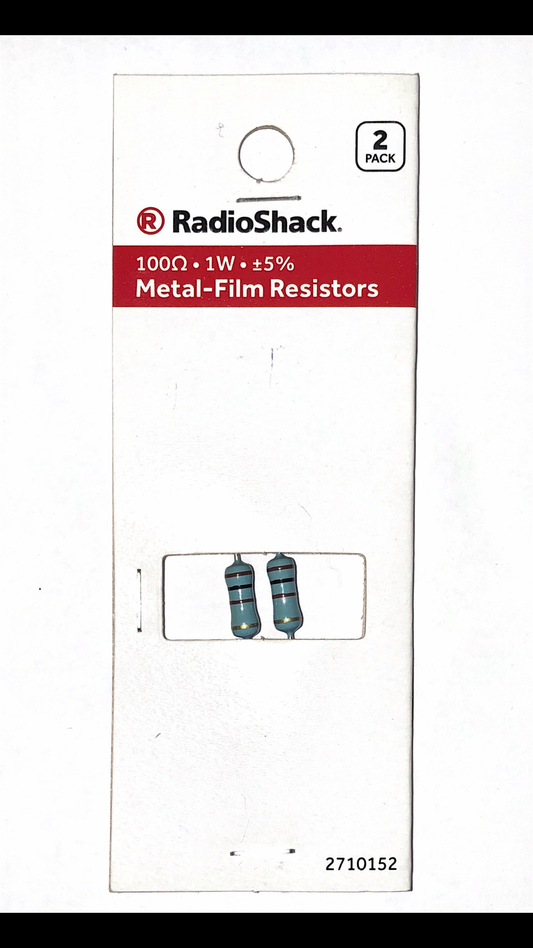 Radio Shack 100Ω 1W +5% Metal-Film Resistors (2pk)