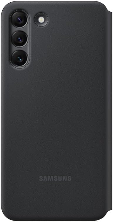 SAMSUNG Galaxy S22+ LED View Cover Protective Phone Case Black | Tap Control, Card Pocket, Customizable, Shockproof, US Version, EF-NS906PBEGUS
