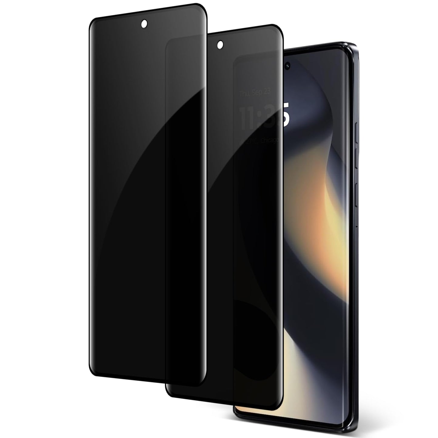 [2 Pack] Moto Edge 2025 Privacy Screen Protector, 9H Tempered Glass, Bubble Free, HD Clear, Anti-Scratch, Anti-Spy Film for Motorola Edge 2025 5G Glass Screen Protector