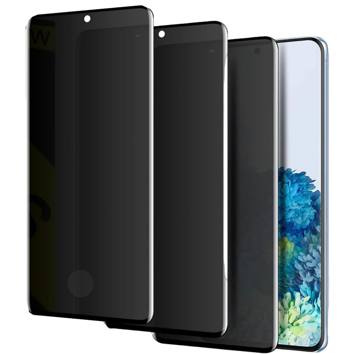3 Pack Privacy Screen Protector for Samsung Galaxy Note 10, 9H Hardness [Anti-Scratch] Anti-Spy Tempered Glass Film for Samsung Galaxy Note 10 [Support Fingerprint Unlock]