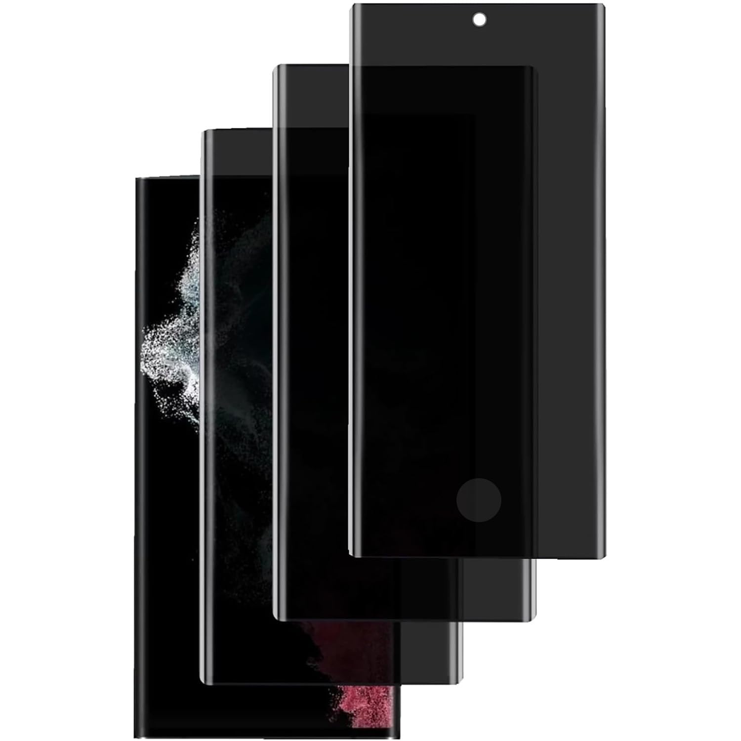3 Pack Privacy Screen Protector for Samsung Galaxy Note 10, 9H Hardness [Anti-Scratch] Anti-Spy Tempered Glass Film for Samsung Galaxy Note 10 [Support Fingerprint Unlock]