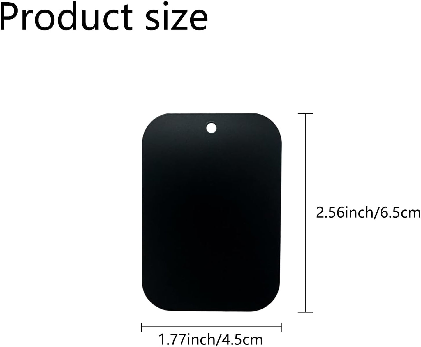 BGJRBY Mount Metal Plate（12Pack） for Magnetic Car Mount Phone Holder with Full Adhesive for Phone Magnet, 12X Rectangular (Black)