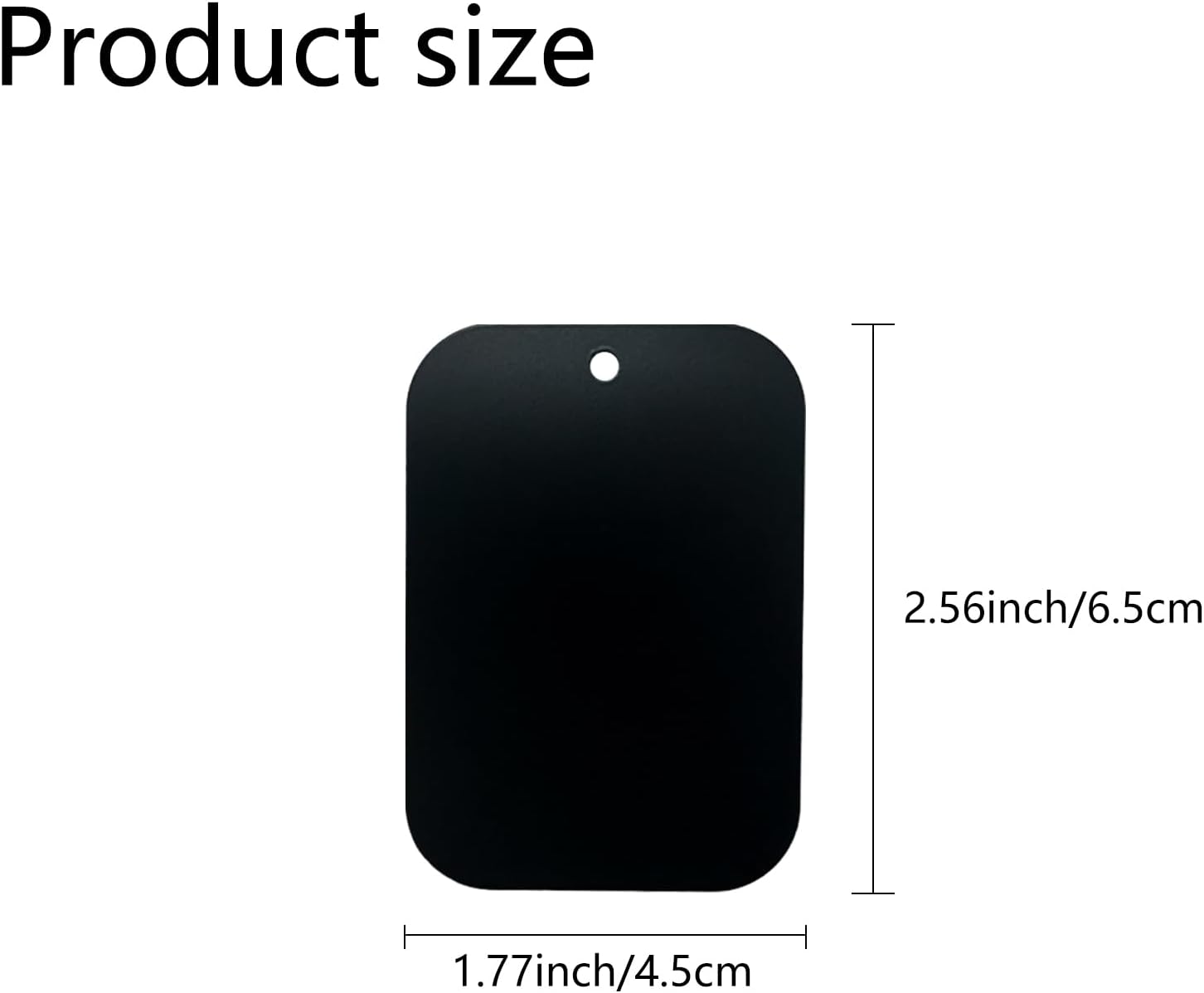 BGJRBY Mount Metal Plate（12Pack） for Magnetic Car Mount Phone Holder with Full Adhesive for Phone Magnet, 12X Rectangular (Black)