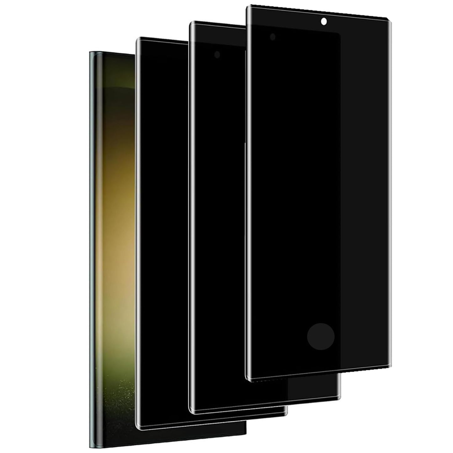 3 Pack Privacy Screen Protector for Samsung Galaxy Note 10, 9H Hardness [Anti-Scratch] Anti-Spy Tempered Glass Film for Samsung Galaxy Note 10 [Support Fingerprint Unlock]
