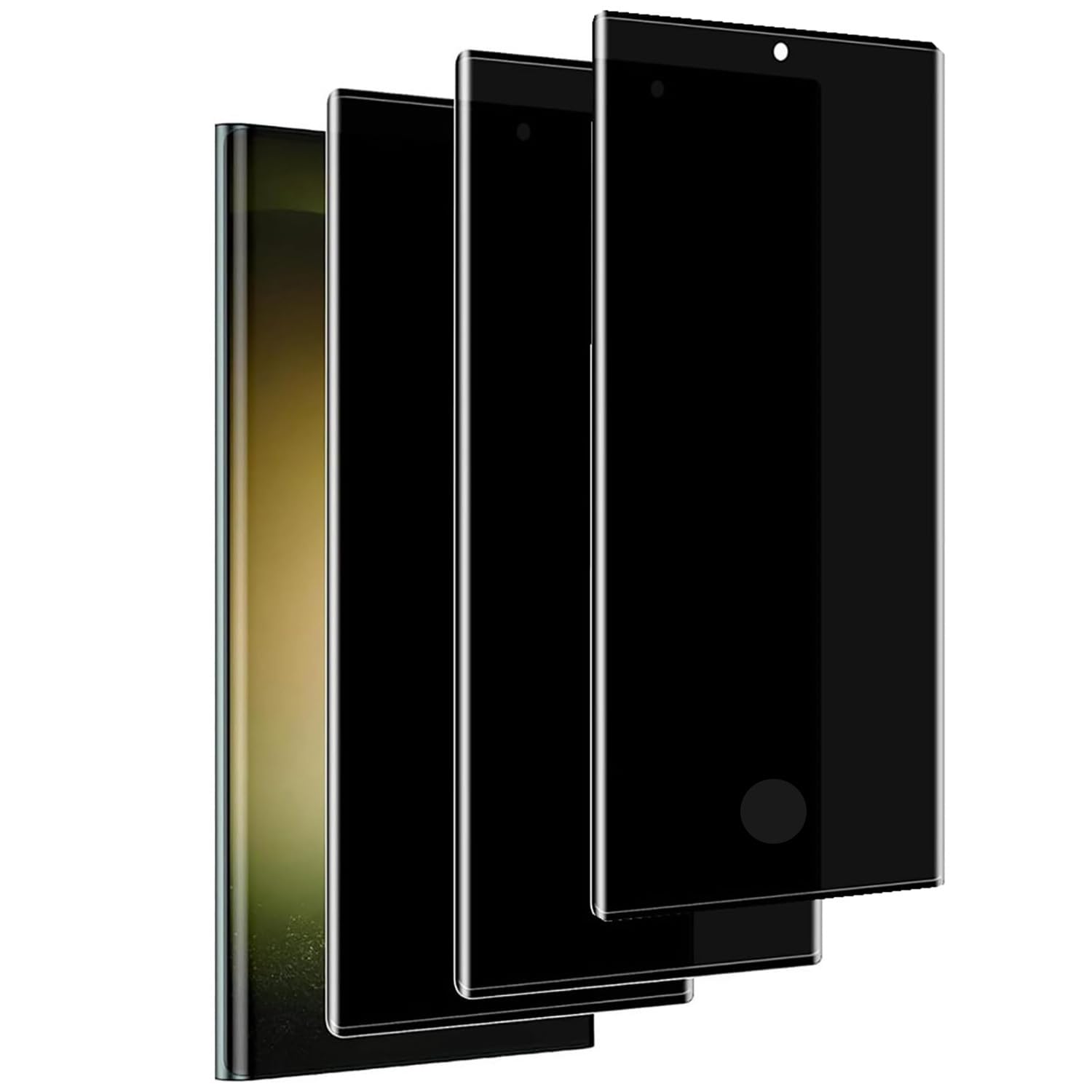 3 Pack Privacy Screen Protector for Samsung Galaxy Note 10, 9H Hardness [Anti-Scratch] Anti-Spy Tempered Glass Film for Samsung Galaxy Note 10 [Support Fingerprint Unlock]