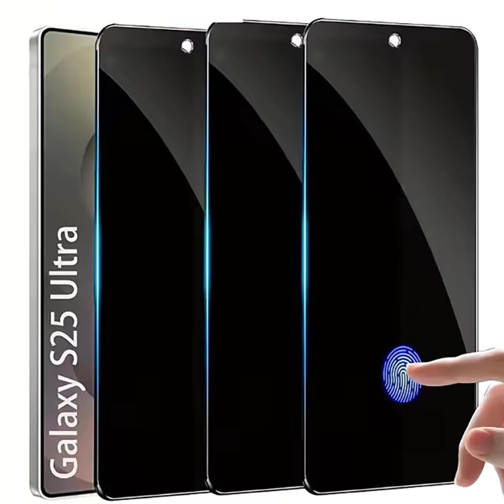3 Pack Privacy Screen Protector for Samsung Galaxy Note 10, 9H Hardness [Anti-Scratch] Anti-Spy Tempered Glass Film for Samsung Galaxy Note 10 [Support Fingerprint Unlock]