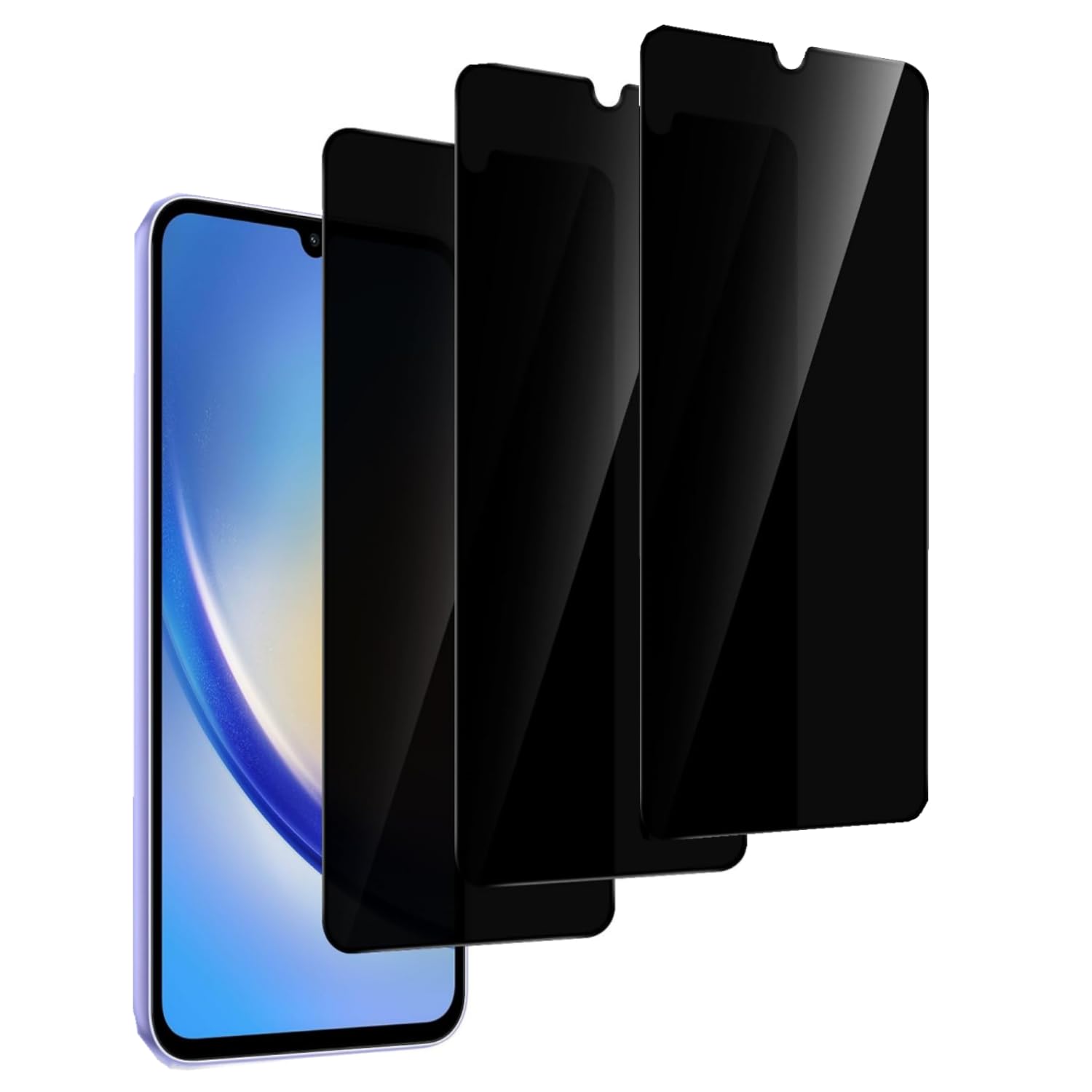 3 Pack Privacy Screen Protector for Samsung Galaxy Note 10, 9H Hardness [Anti-Scratch] Anti-Spy Tempered Glass Film for Samsung Galaxy Note 10 [Support Fingerprint Unlock]