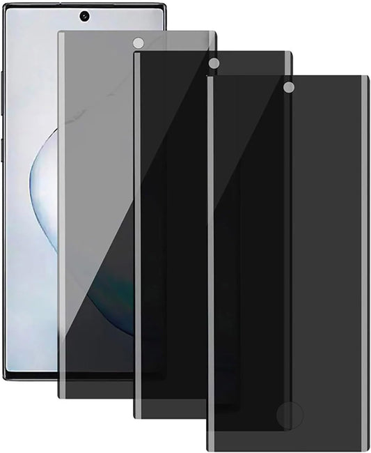 3 Pack Privacy Screen Protector for Samsung Galaxy Note 10, 9H Hardness [Anti-Scratch] Anti-Spy Tempered Glass Film for Samsung Galaxy Note 10 [Support Fingerprint Unlock]
