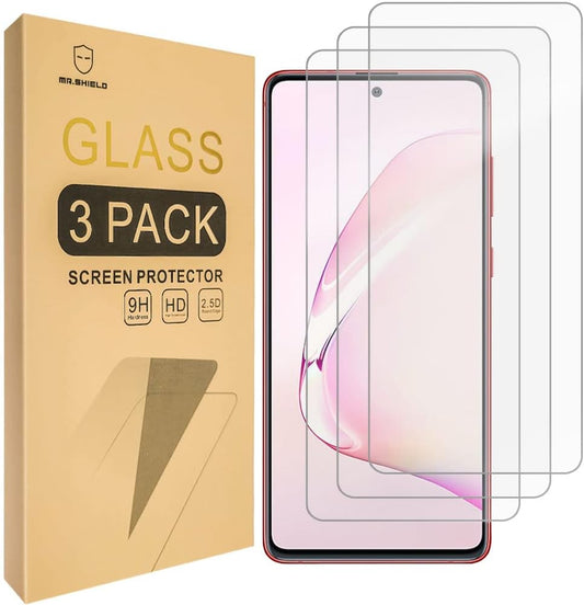 Mr.Shield [3-Pack] Designed For Samsung Galaxy Note 10 Lite [Tempered Glass] [Japan Glass with 9H Hardness] Screen Protector with Lifetime Replacement