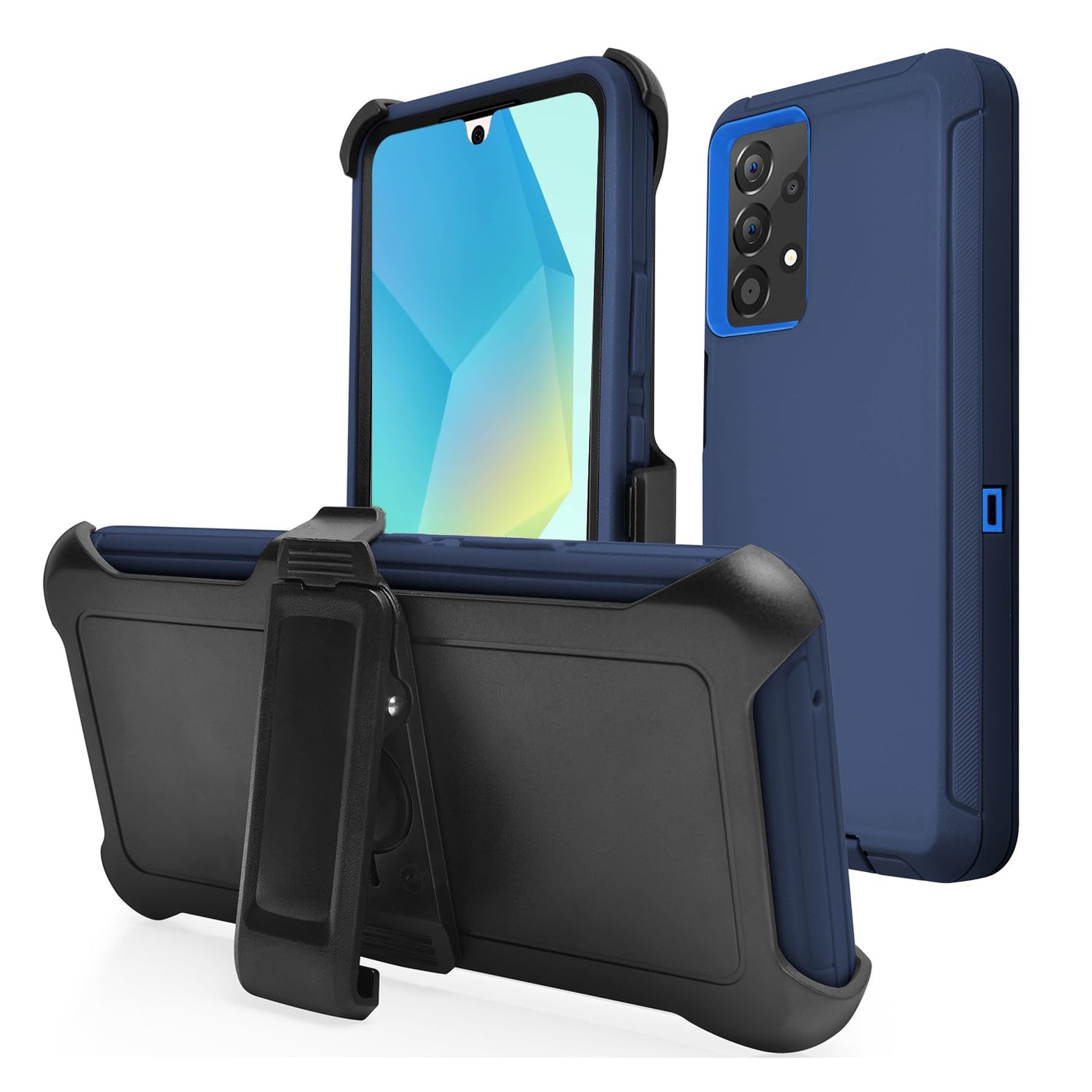 Belt Clip Case for Samsung Galaxy A25 (6.5"), 3 in 1 Full Body Shockproof Heavy Duty Military Grade Tough Durable Protection Case for Samsung Galaxy A25 5G 2024 Release