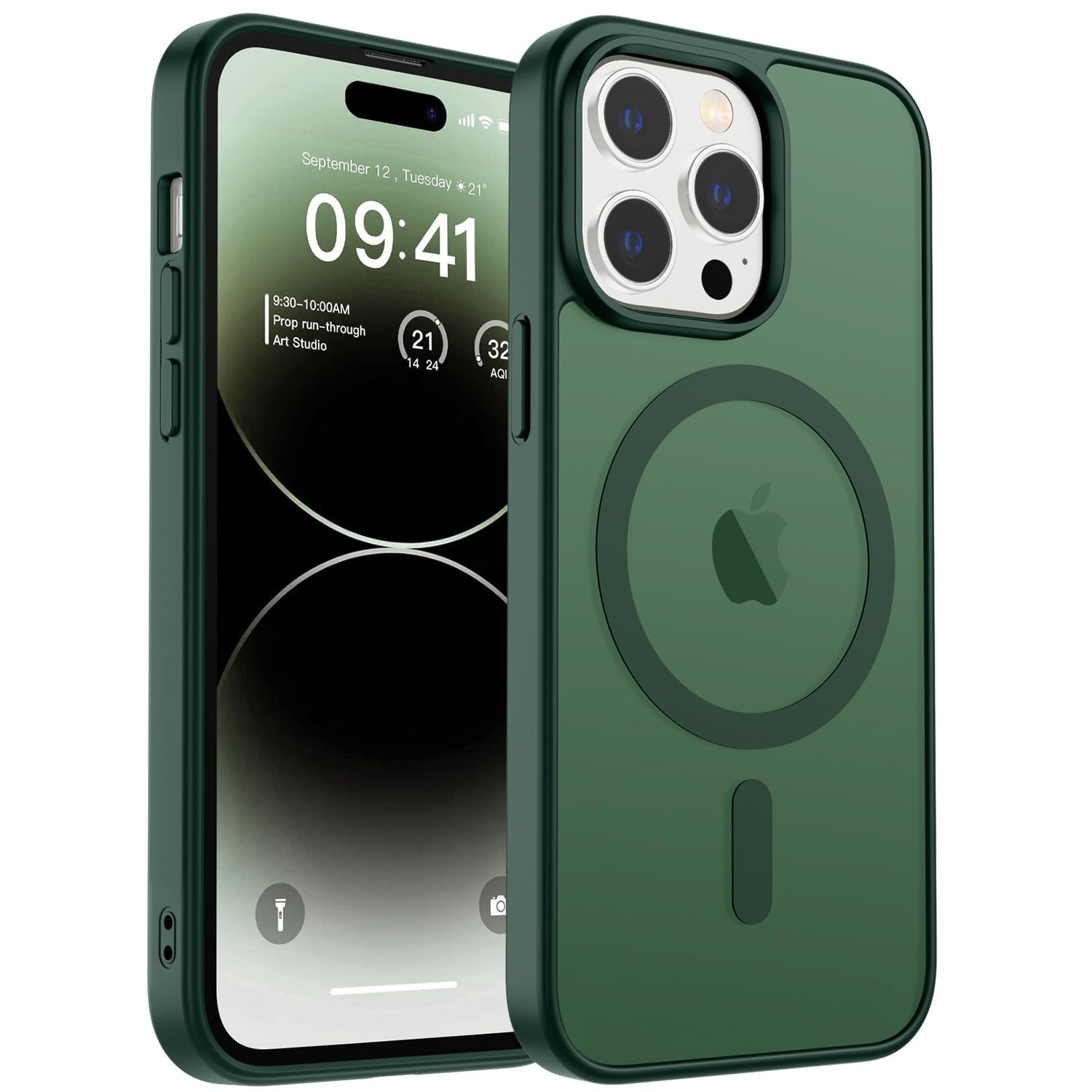 Magnetic for iPhone 17 Case, Upgraded [Camera Control Button] [Full Camera Protection] [with 1 Screen Protector] Translucent Matte Shockproof Protective Phone Cover, Mist Blue