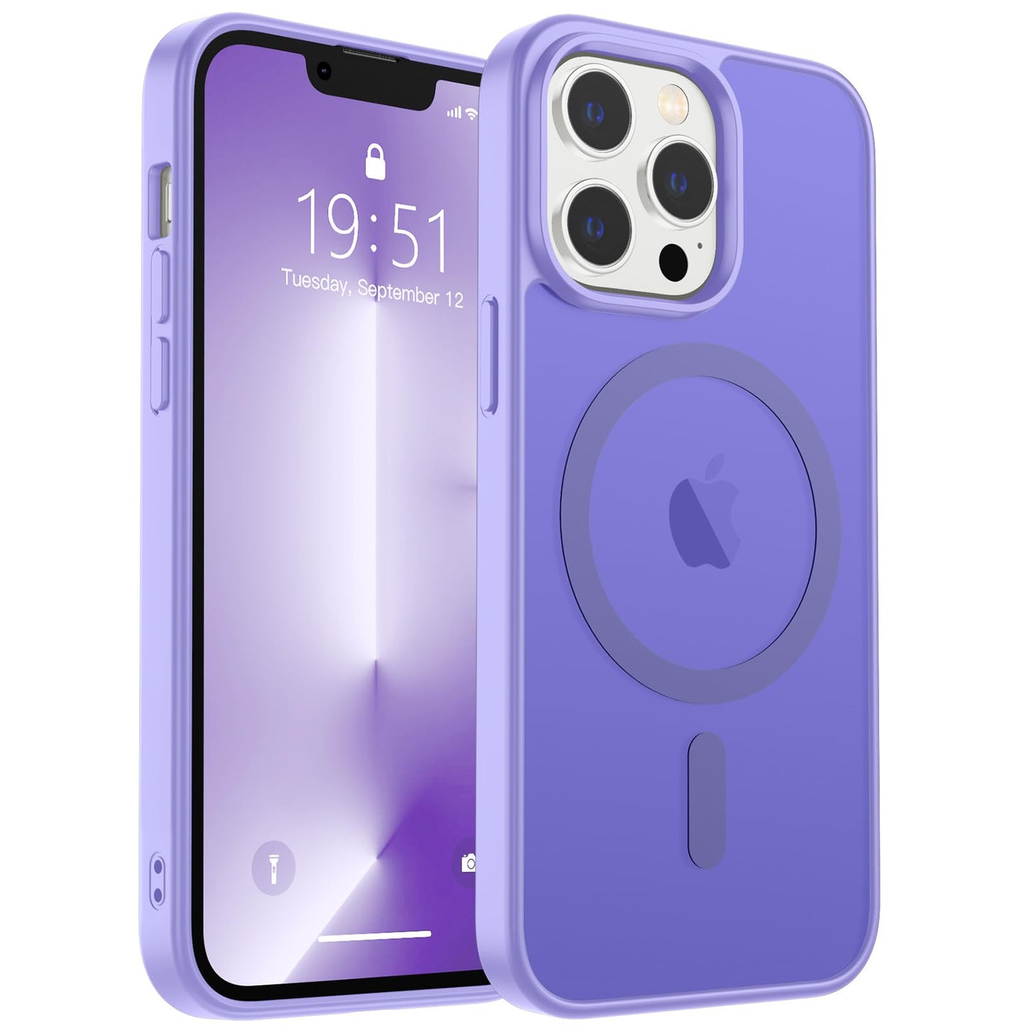 Magnetic for iPhone 17 Case, Upgraded [Camera Control Button] [Full Camera Protection] [with 1 Screen Protector] Translucent Matte Shockproof Protective Phone Cover, Mist Blue
