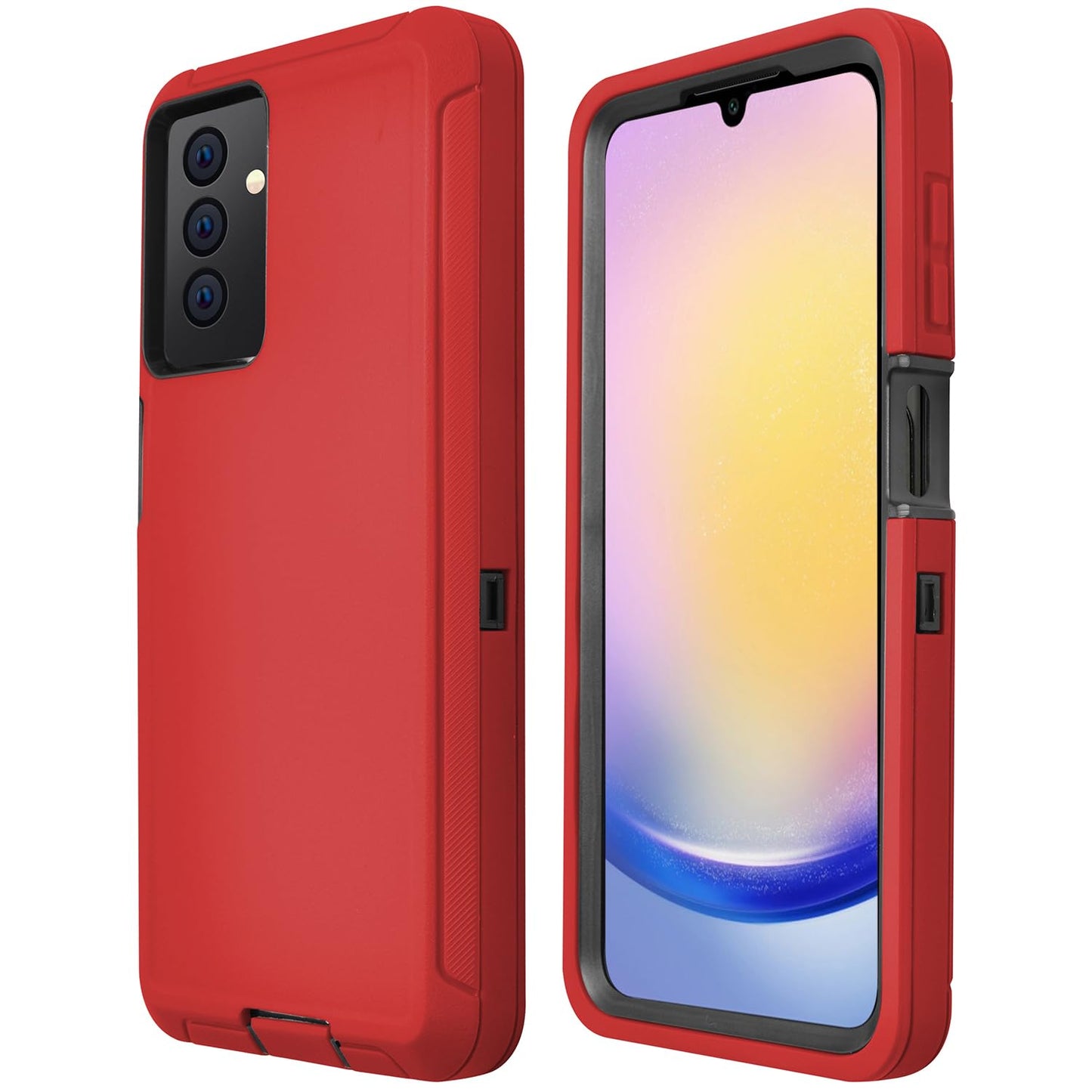 Belt Clip Case for Samsung Galaxy A25 (6.5"), 3 in 1 Full Body Shockproof Heavy Duty Military Grade Tough Durable Protection Case for Samsung Galaxy A25 5G 2024 Release