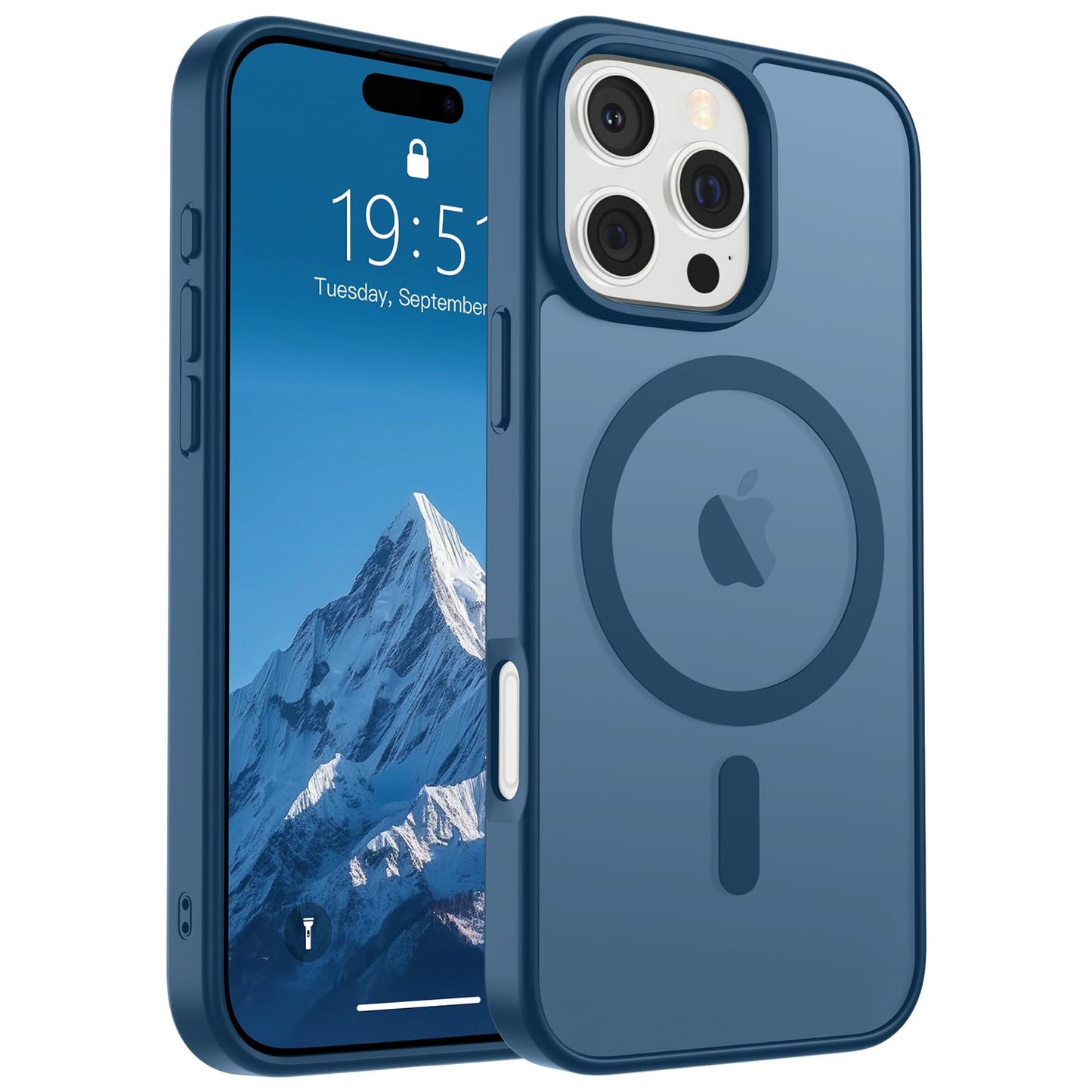 SUPFINE Magnetic for iPhone 17 Case (Compatible with MagSafe)(Military Grade Drop Protection) Translucent Matte Shockproof with Anti-Fingerprint Phone Cover,Black