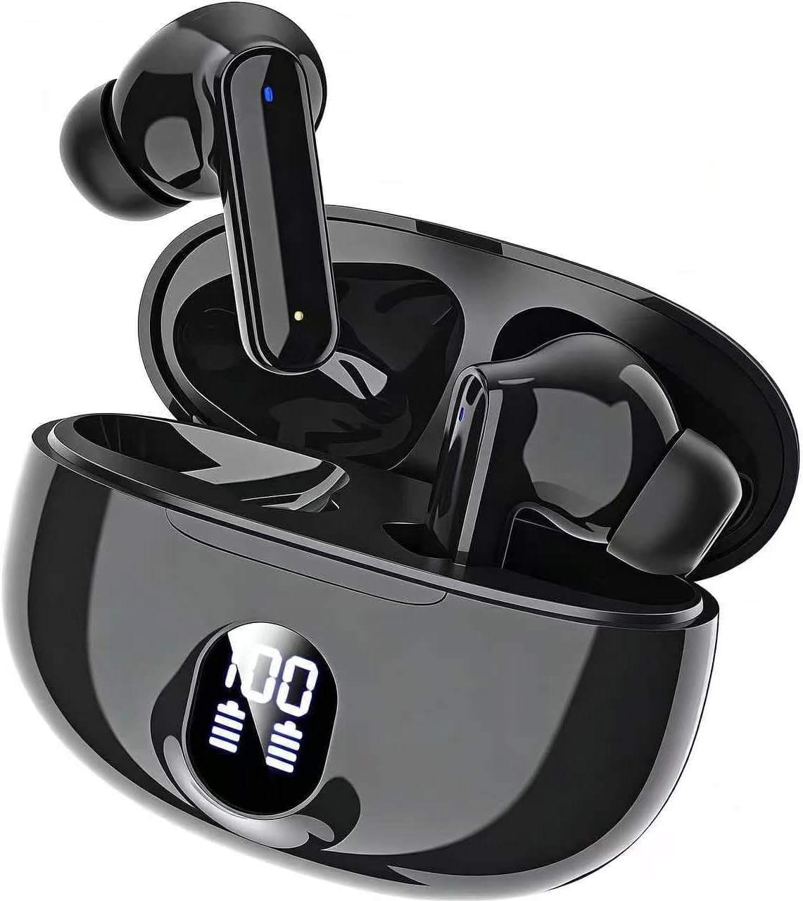 Wireless Earbuds, Bluetooth Headphones 30H Playtime Ear Buds with LED Power Display, IPX7 Waterproof Bluetooth 5.3 Earphones in-Ear Earbuds USB C Charging for Smart Phone