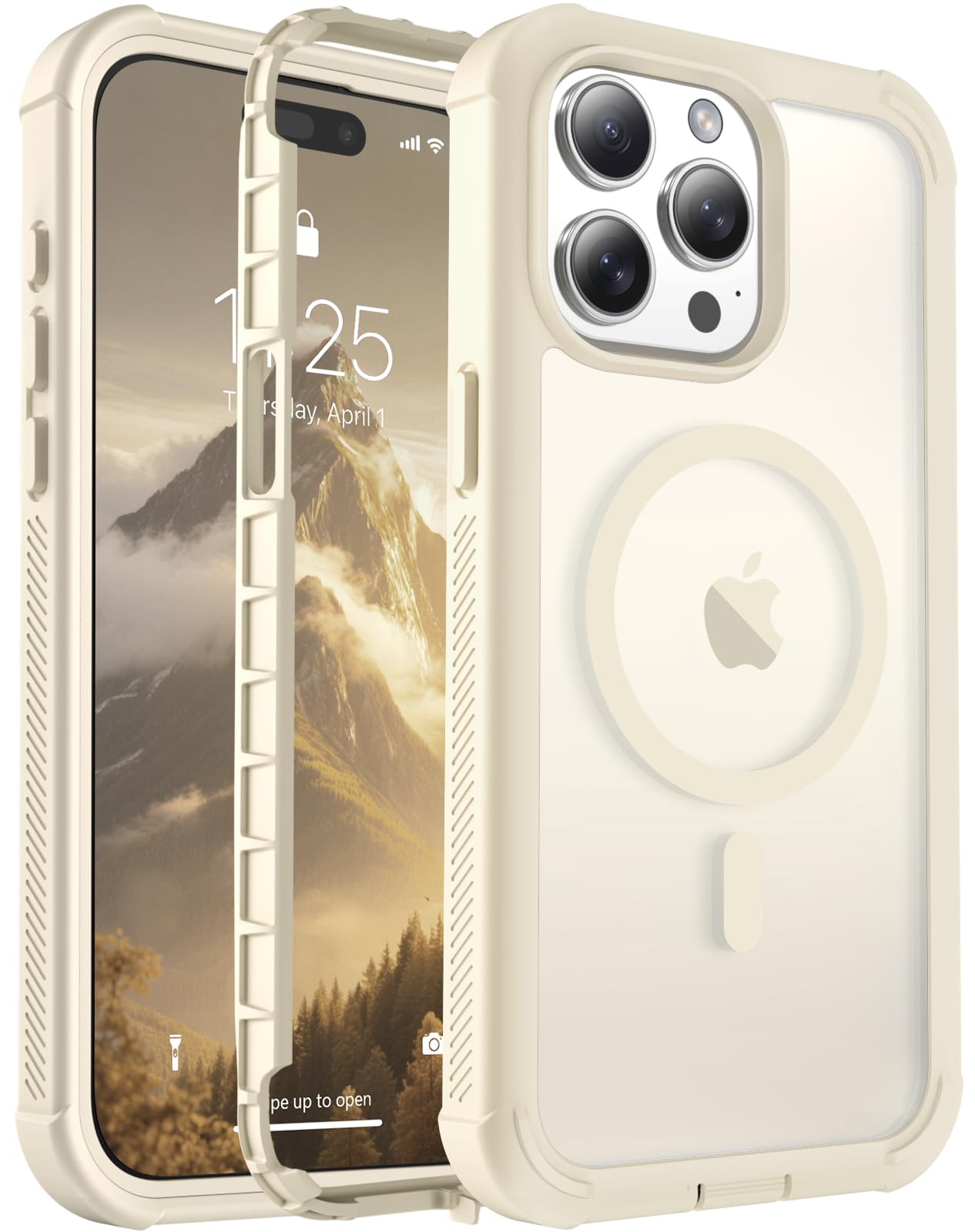 Magnetic for iPhone 17 Case, [Compatible with MagSafe][Military Grade Drop Protection][Heavy Duty Protection][Non-Slip][Shockproof] 2-Layer Durable Bumper Phone Case 6.3''-Black