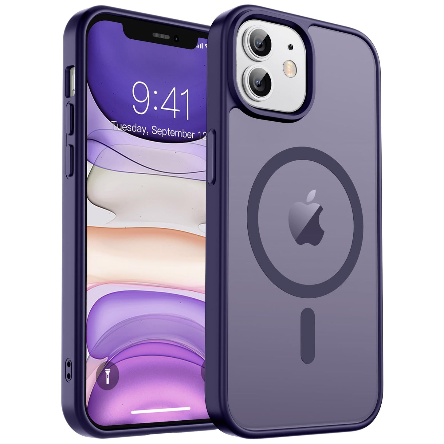 Magnetic for iPhone 17 Case, Upgraded [Camera Control Button] [Full Camera Protection] [with 1 Screen Protector] Translucent Matte Shockproof Protective Phone Cover, Mist Blue