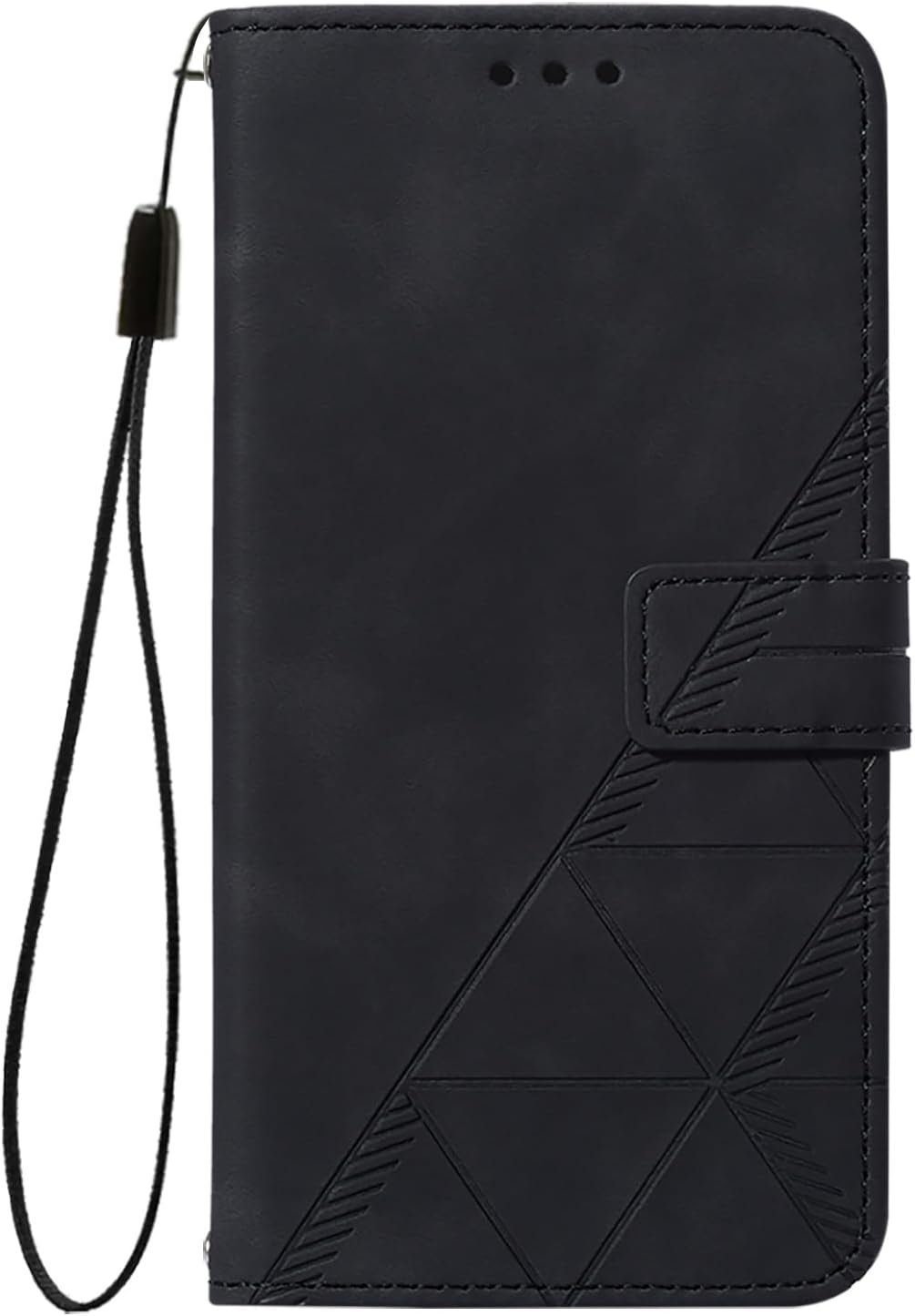 Flip Case for Moto Edge 2024 5G Faux Leather Wallet Holster with Cards Holder Kickstand Magnetic Closure Shockproof Folio Protect Cover for Motorola Edge (2024). Black YBS