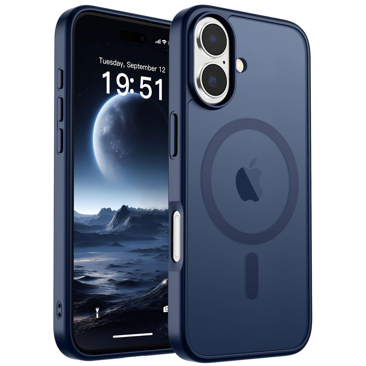 SUPFINE Magnetic for iPhone 17 Case (Compatible with MagSafe)(Military Grade Drop Protection) Translucent Matte Shockproof with Anti-Fingerprint Phone Cover,Black
