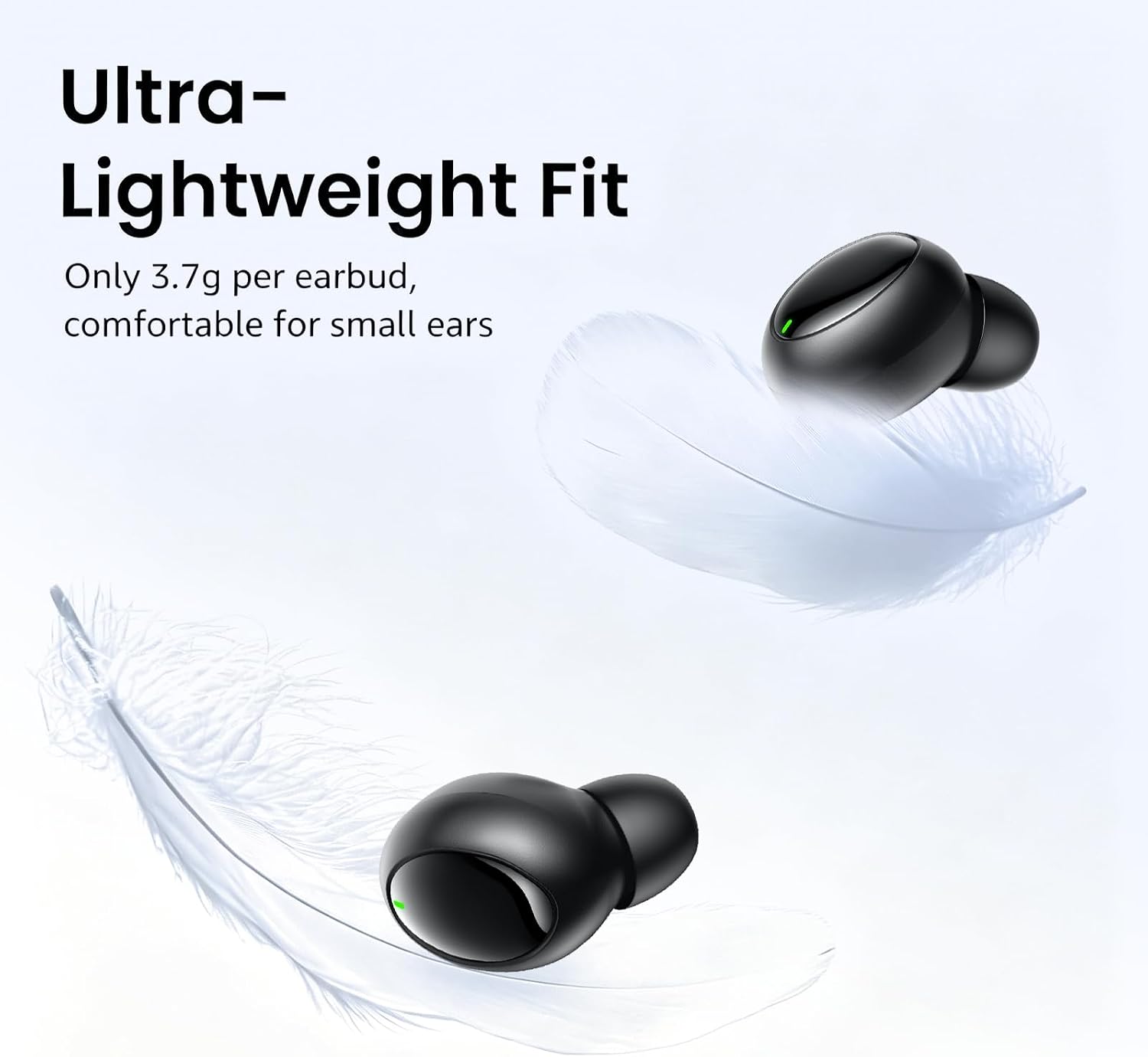 Wireless Bluetooth 5.4 Small in-Ear Headphones, Hi-Fi Stereo Sound