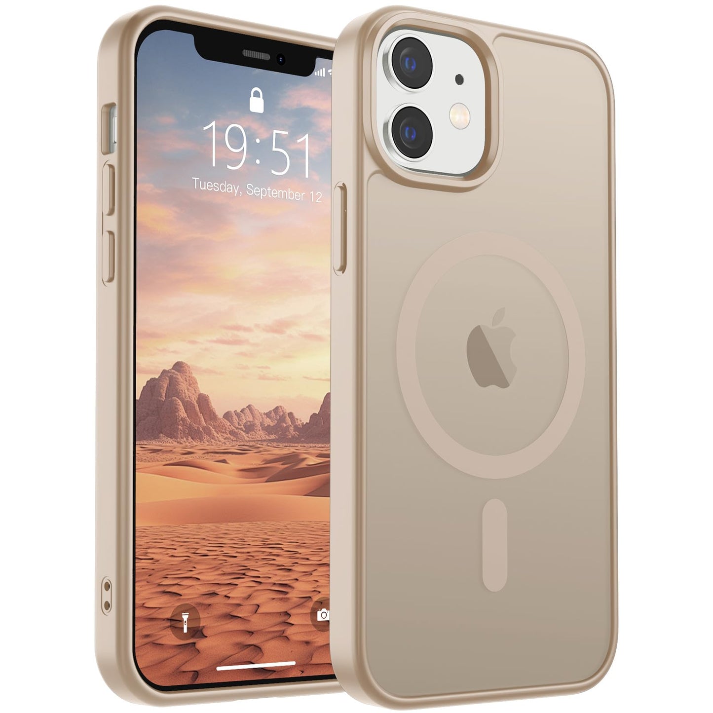 SUPFINE Magnetic for iPhone 17 Case (Compatible with MagSafe)(Military Grade Drop Protection) Translucent Matte Shockproof with Anti-Fingerprint Phone Cover,Black