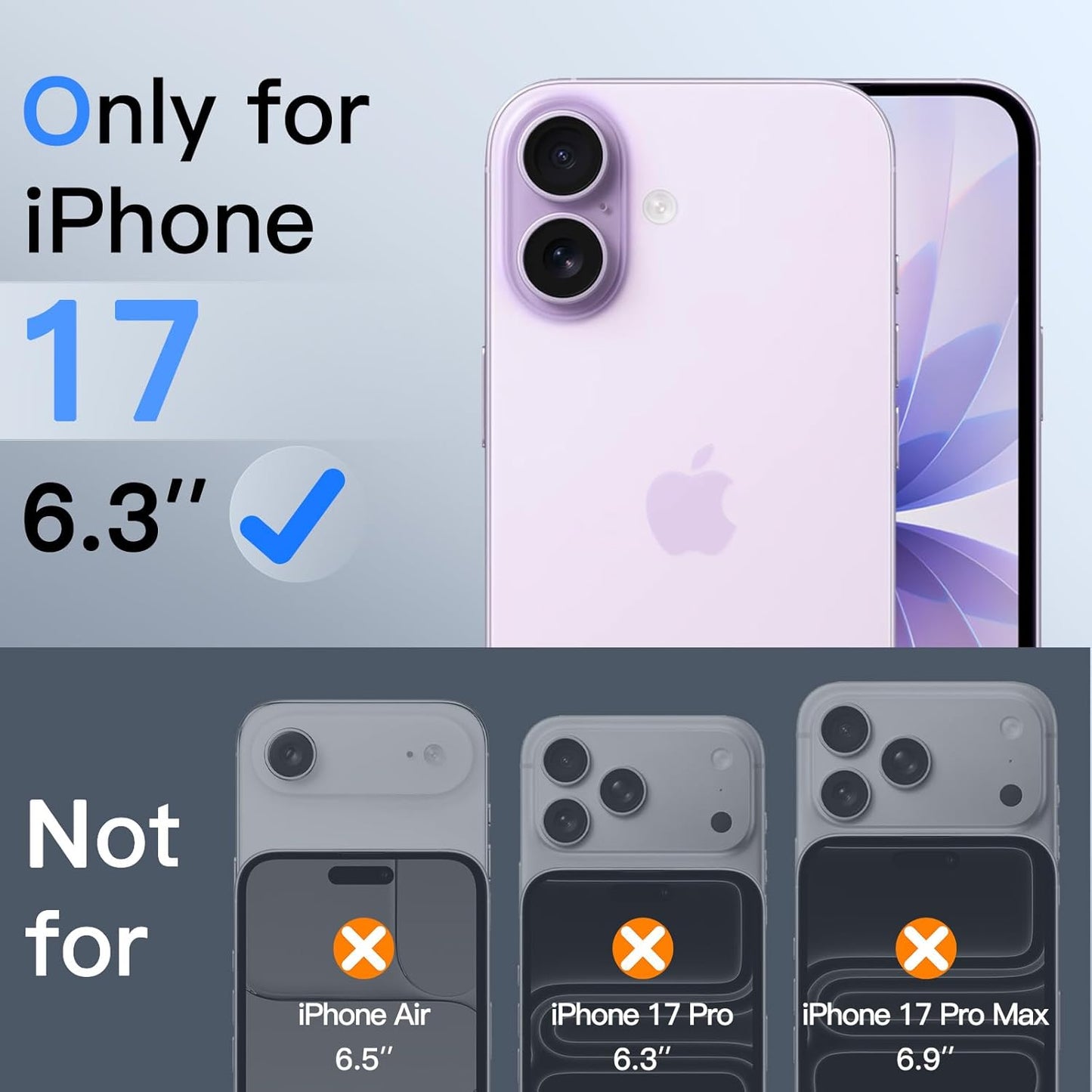 JETech Privacy Screen Protector for iPhone 17 6.3-Inch, Anti-Spy Tempered Glass Film with Easy Installation Tool, 2-Pack