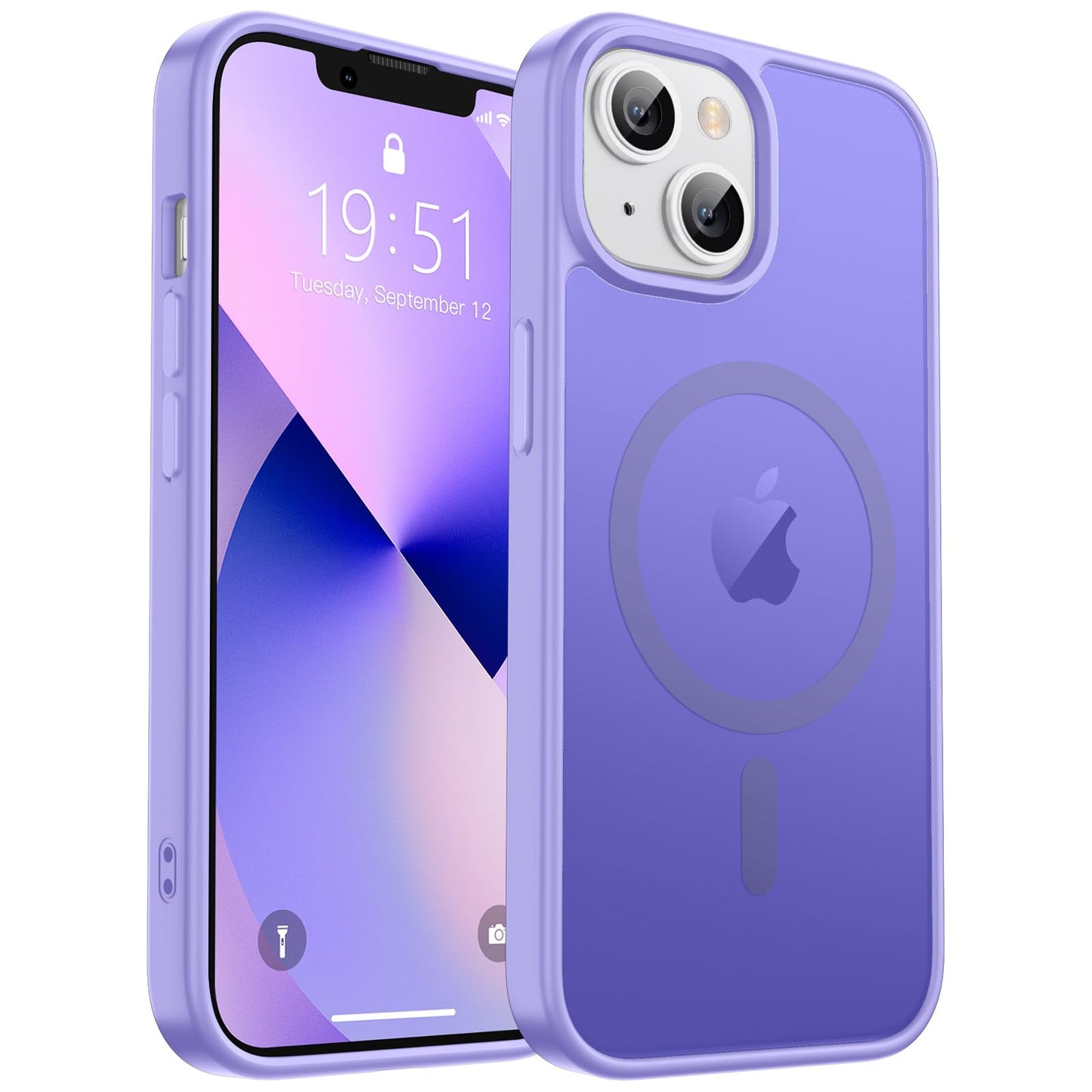 Magnetic for iPhone 17 Case, Upgraded [Camera Control Button] [Full Camera Protection] [with 1 Screen Protector] Translucent Matte Shockproof Protective Phone Cover, Mist Blue