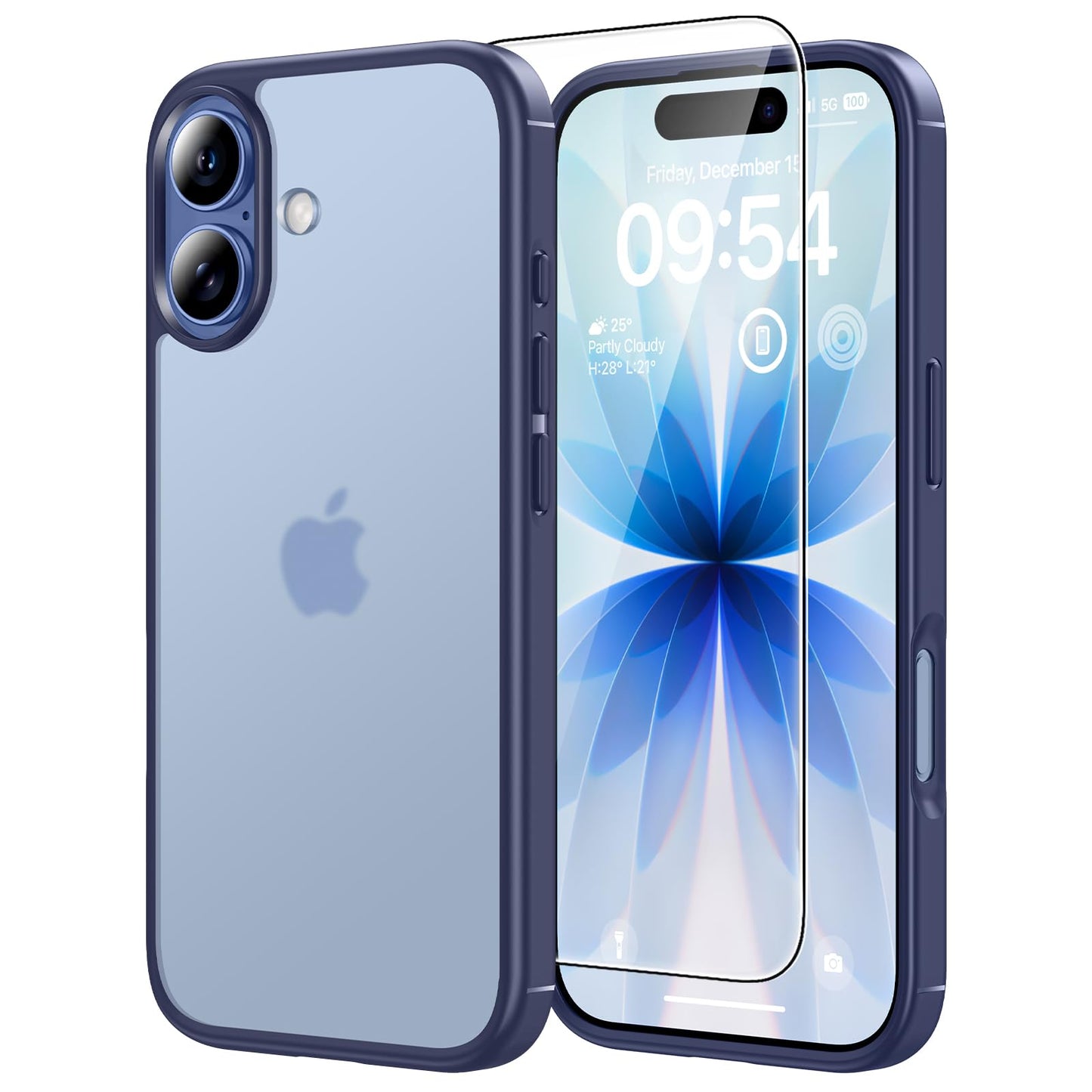 TAURI for iPhone 17 Case, Anti-Yellowing with Screen Protector, Military-Grade Protection Shockproof Slim Phone Case for iPhone 17, Clear