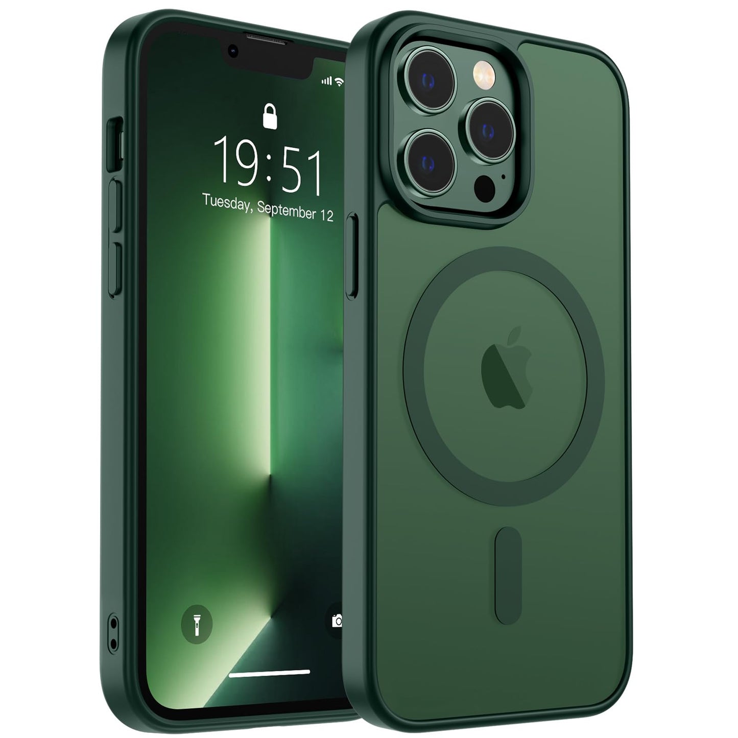 Magnetic for iPhone 17 Case, Upgraded [Camera Control Button] [Full Camera Protection] [with 1 Screen Protector] Translucent Matte Shockproof Protective Phone Cover, Mist Blue