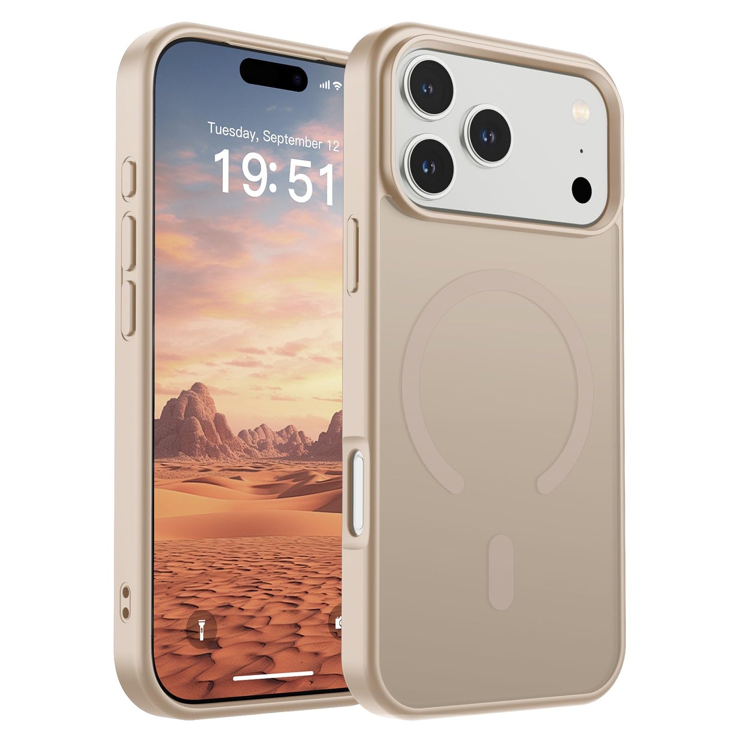 SUPFINE Magnetic for iPhone 17 Case (Compatible with MagSafe)(Military Grade Drop Protection) Translucent Matte Shockproof with Anti-Fingerprint Phone Cover,Black