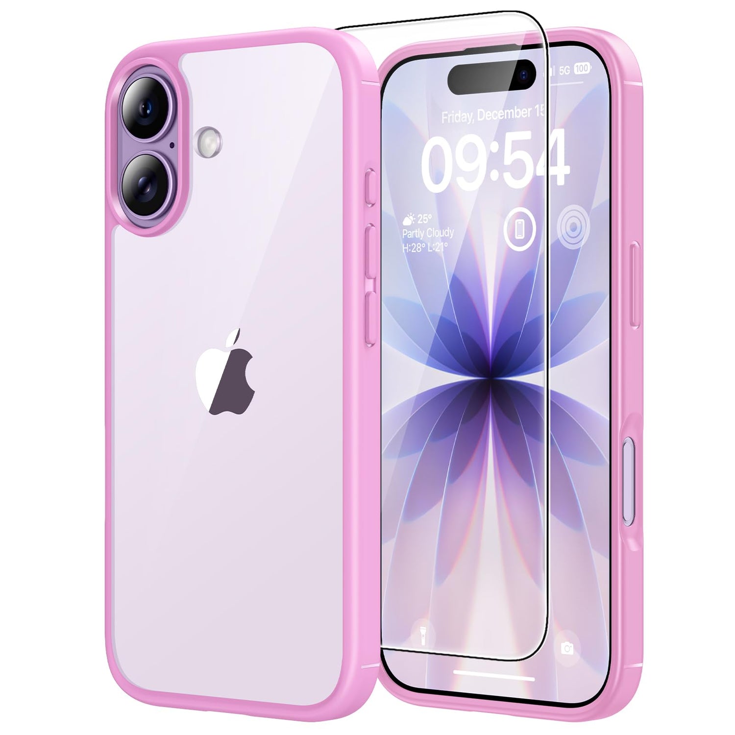 TAURI for iPhone 17 Case, Anti-Yellowing with Screen Protector, Military-Grade Protection Shockproof Slim Phone Case for iPhone 17, Clear