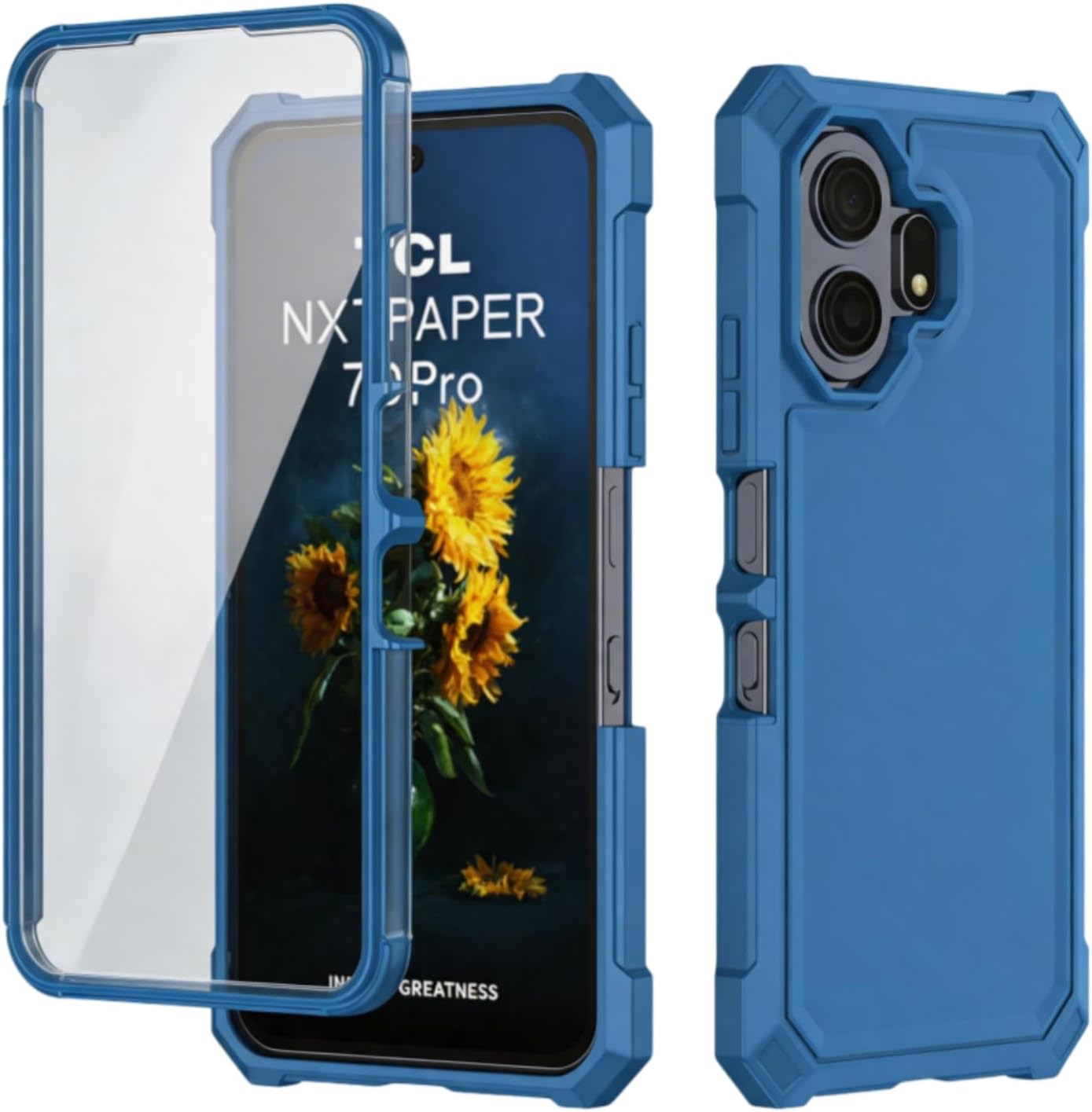Case for TCL Nxtpaper 70 Pro 5G with Screen Protector Full Body Protection