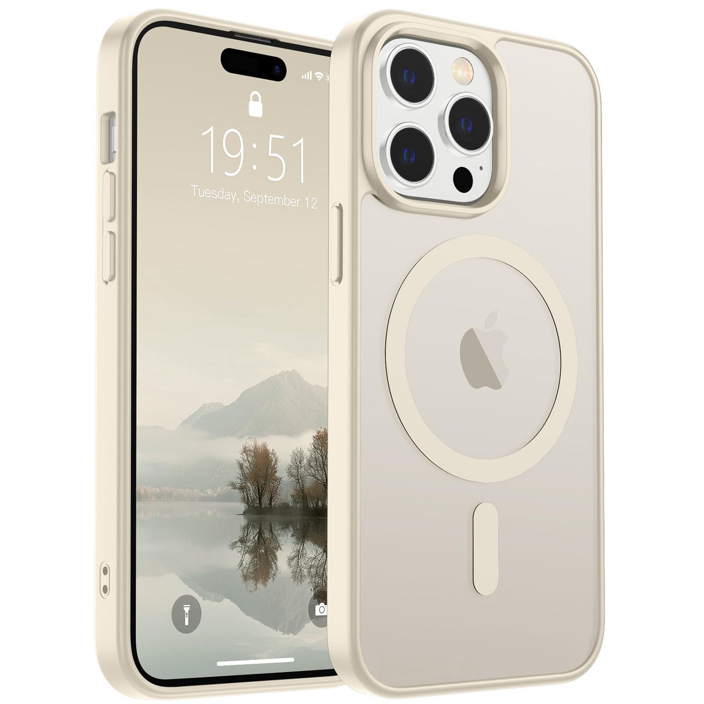 SUPFINE Magnetic for iPhone 17 Case (Compatible with MagSafe)(Military Grade Drop Protection) Translucent Matte Shockproof with Anti-Fingerprint Phone Cover,Black