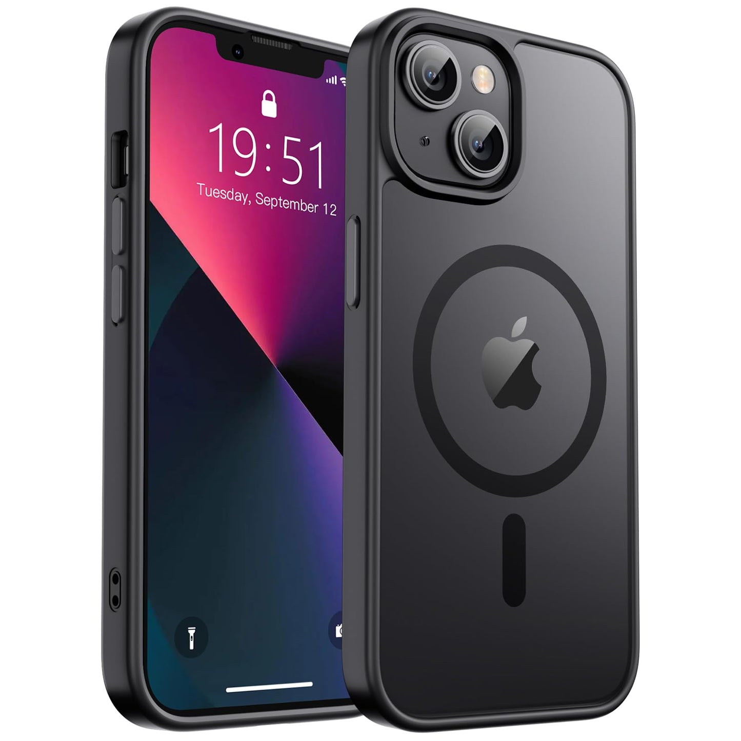 Magnetic for iPhone 17 Case, Upgraded [Camera Control Button] [Full Camera Protection] [with 1 Screen Protector] Translucent Matte Shockproof Protective Phone Cover, Mist Blue