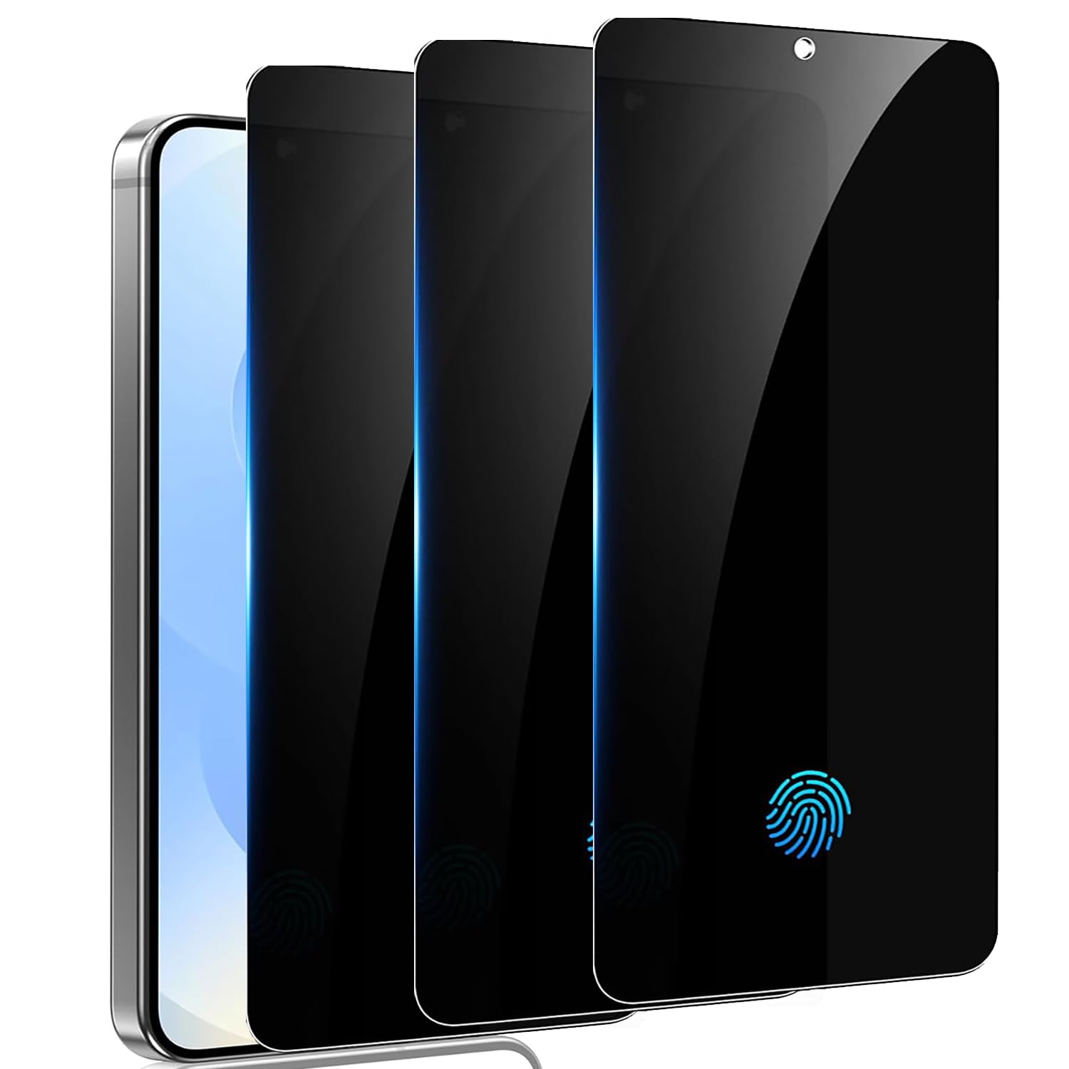 3 Pack Privacy Screen Protector for Samsung Galaxy Note 10, 9H Hardness [Anti-Scratch] Anti-Spy Tempered Glass Film for Samsung Galaxy Note 10 [Support Fingerprint Unlock]