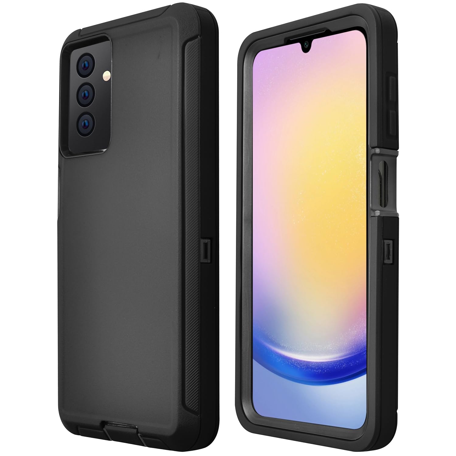 Belt Clip Case for Samsung Galaxy A25 (6.5"), 3 in 1 Full Body Shockproof Heavy Duty Military Grade Tough Durable Protection Case for Samsung Galaxy A25 5G 2024 Release