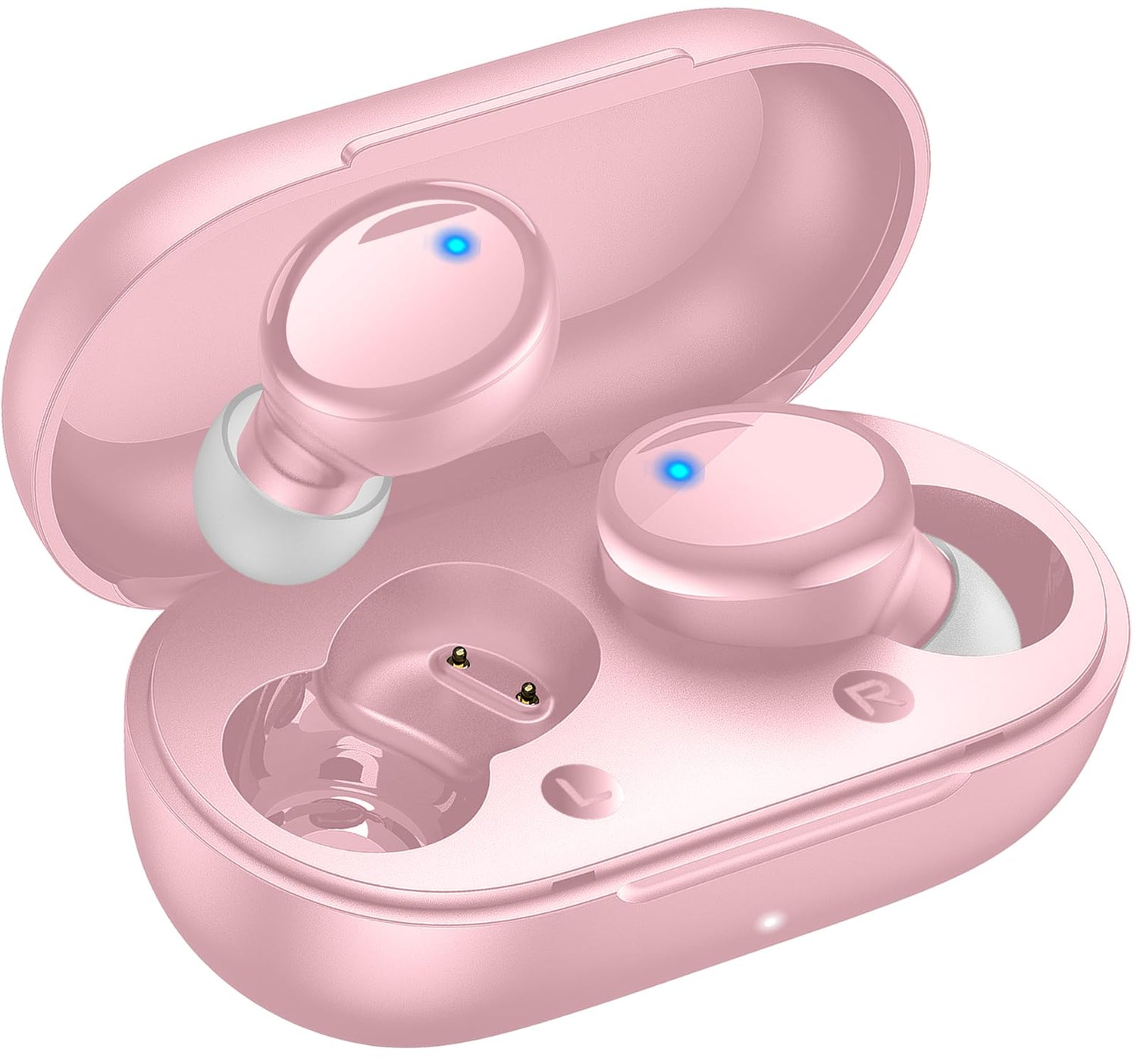 Lanteso True Wireless Bluetooth 5.4 Earbuds, 48H Playtime, Light Weight in Ear Headphones with Built in Mic, Premium Sound with Deep Bass, Clear Calls for Sports Workout, Black