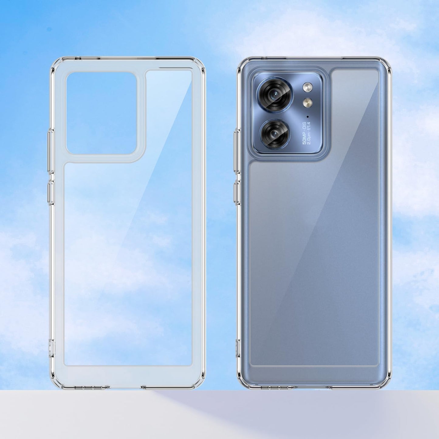 for Motorola Moto Edge 2023 Case,Slim Thin Lightweight Hard PC Crystal Cover Soft Bumper Shockproof Protection Phone Case for Motorola Moto Edge 2023 (Clear)