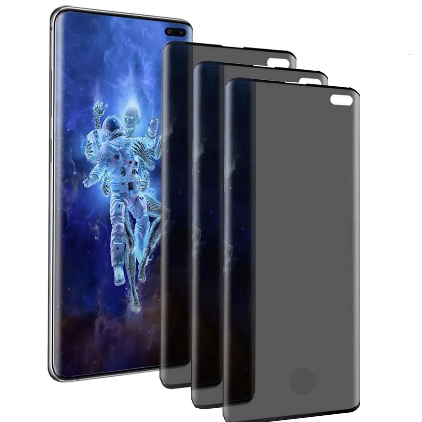 3 Pack Privacy Screen Protector for Samsung Galaxy Note 10, 9H Hardness [Anti-Scratch] Anti-Spy Tempered Glass Film for Samsung Galaxy Note 10 [Support Fingerprint Unlock]