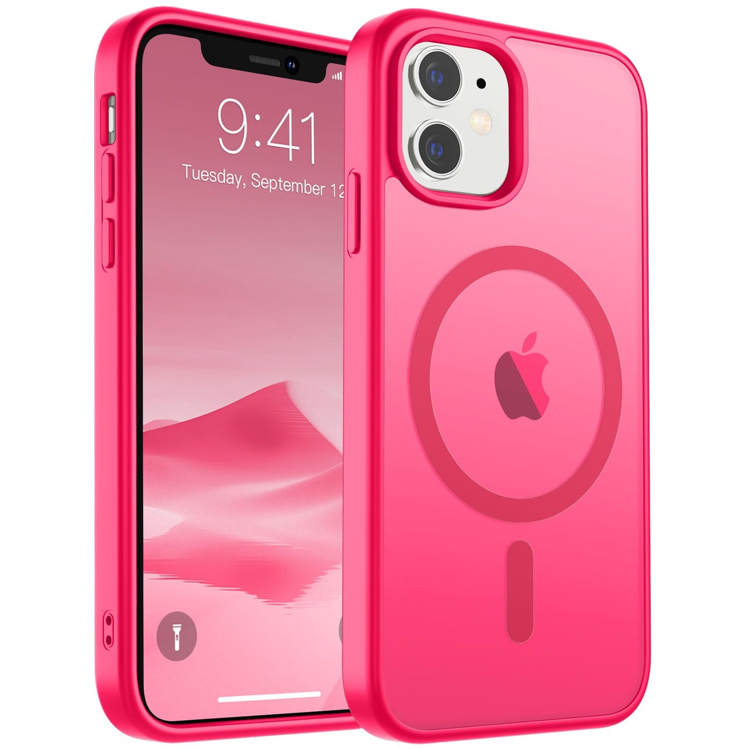SUPFINE Magnetic for iPhone 17 Case (Compatible with MagSafe)(Military Grade Drop Protection) Translucent Matte Shockproof with Anti-Fingerprint Phone Cover,Black