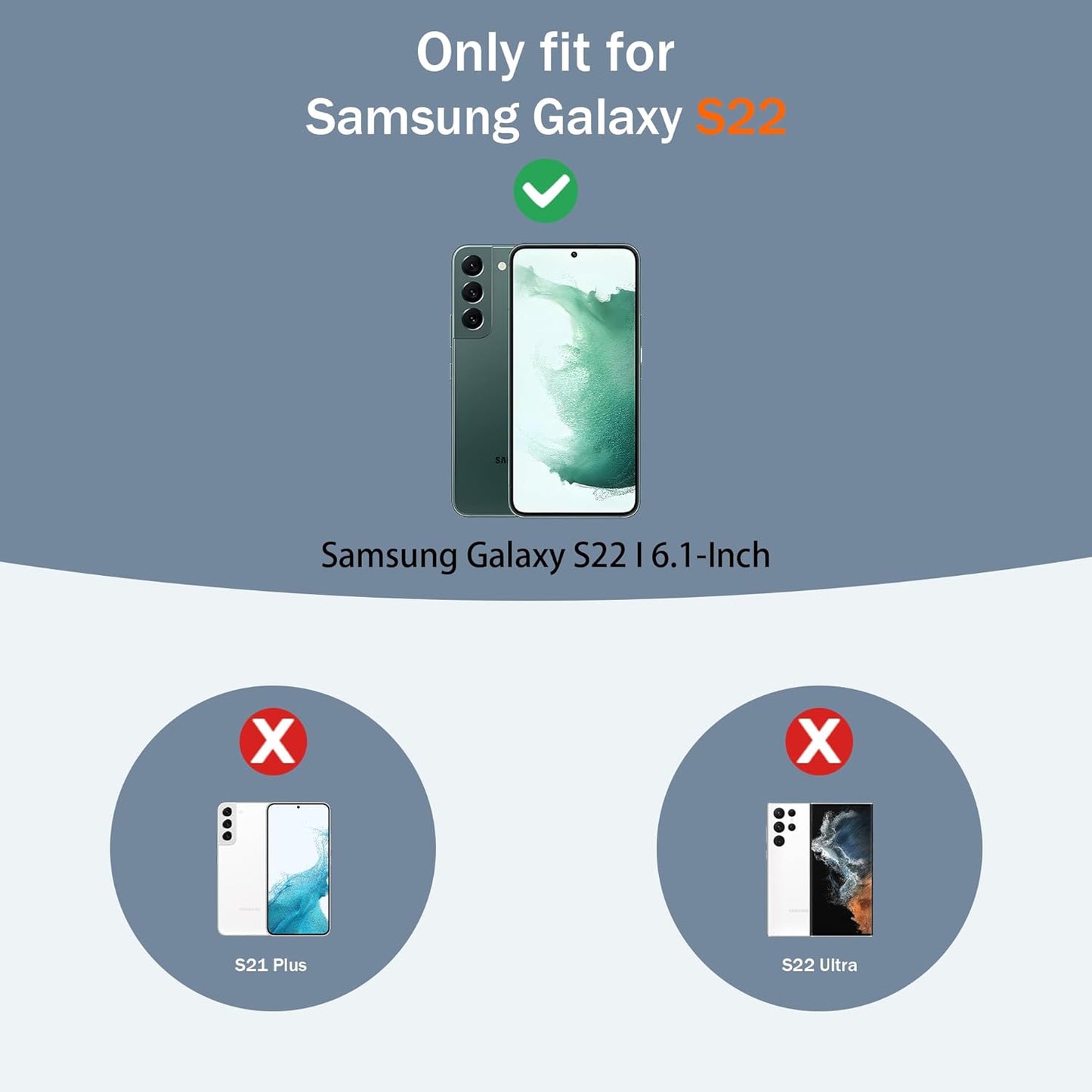 Gritup for Samsung Galaxy-S22 Case:Compatible with MagSafe & [HD Screen Protector×2],Metal Rotated Kickstand,Military Grade Drop Proof Anti-Fingerprint Protective Case for Samsung S22,Black