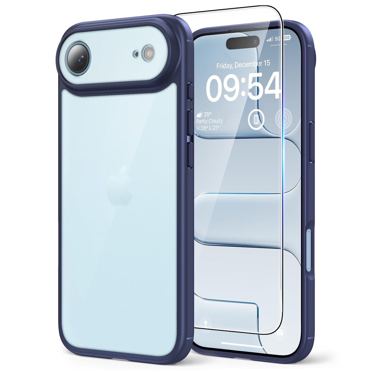 TAURI for iPhone 17 Case, Anti-Yellowing with Screen Protector, Military-Grade Protection Shockproof Slim Phone Case for iPhone 17, Clear