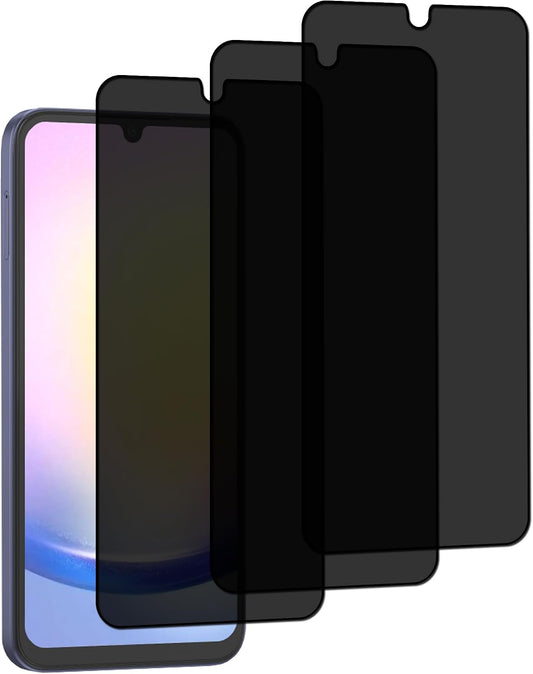 3Pack Privacy Screen Protector For Samsung Galaxy A25 5G Anti Spy Private Tempered Glass Film