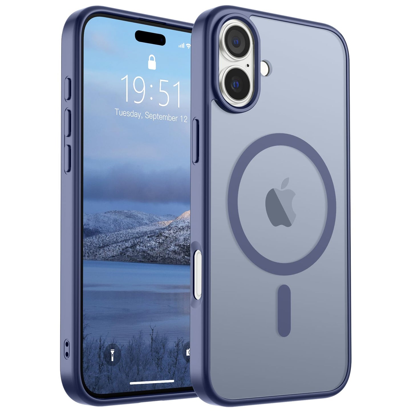 SUPFINE Magnetic for iPhone 17 Case (Compatible with MagSafe)(Military Grade Drop Protection) Translucent Matte Shockproof with Anti-Fingerprint Phone Cover,Black