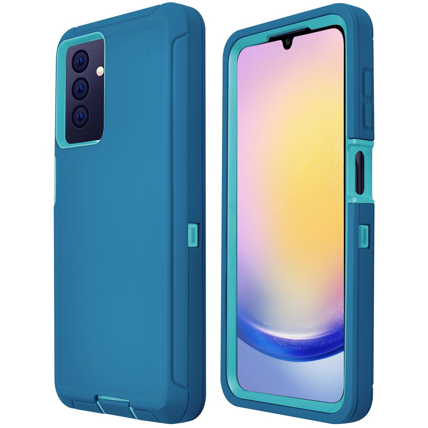 Belt Clip Case for Samsung Galaxy A25 (6.5"), 3 in 1 Full Body Shockproof Heavy Duty Military Grade Tough Durable Protection Case for Samsung Galaxy A25 5G 2024 Release